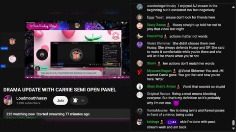 LoudMouthHussy Sep 26, 2025 'DRAMA UPDATE WITH CARRIE SEMI OPEN PANEL'