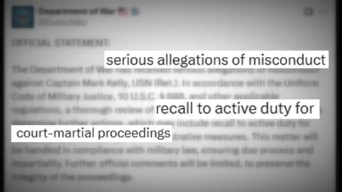 Sen. Mark Kelly censured over video