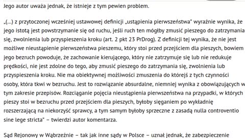 Owieczki drogowe - pieszy stojący jest wchodzącym