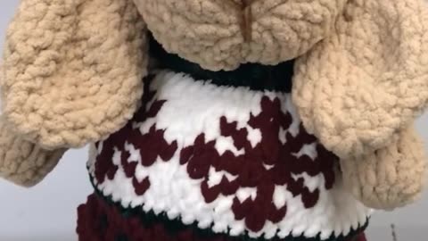 Large Christmas Bunny - Blanket Yarn - The Texas Boys