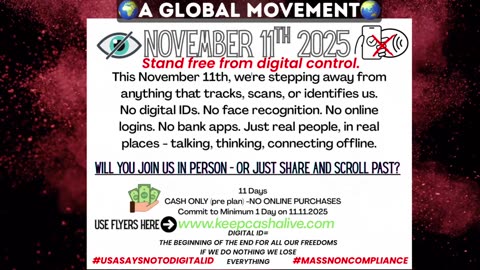 🚨November 11th 2025: Global Mass Non-Compliance Day -Stand for Freedom