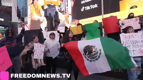 🚨BREAKING: Huge criminal alien protests are erupting in Times Square against