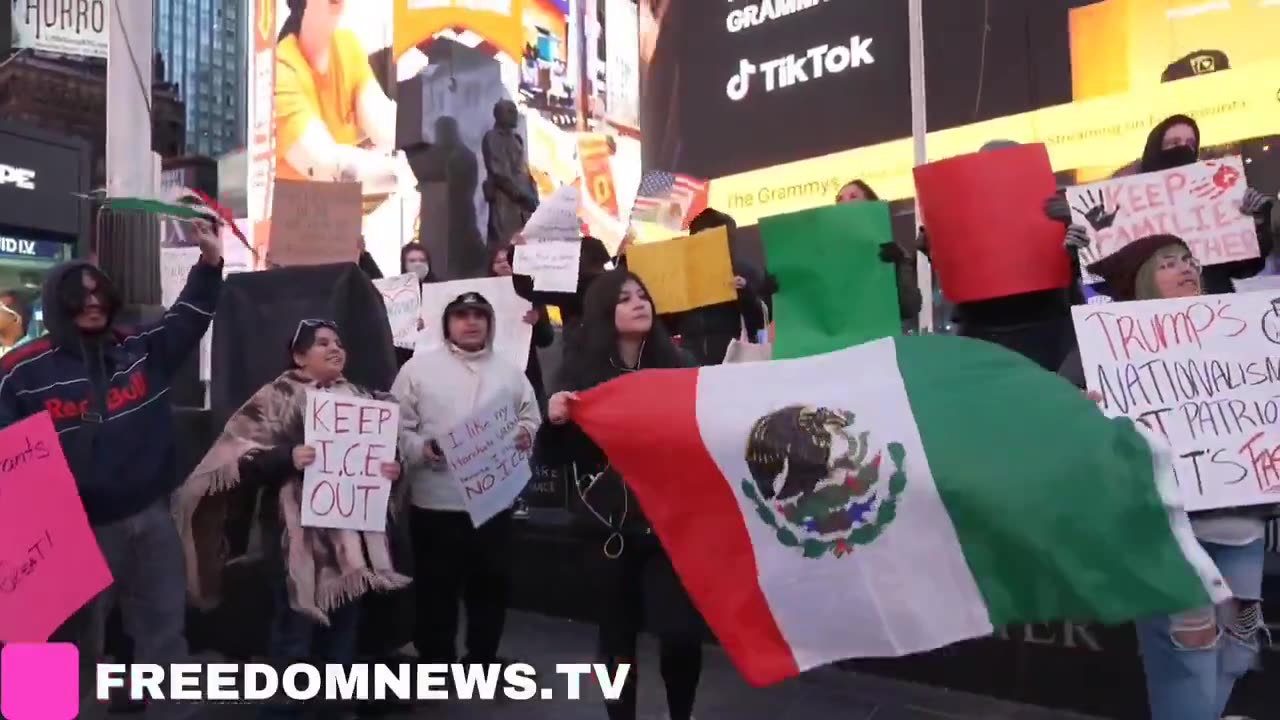 🚨BREAKING: Huge criminal alien protests are erupting in Times Square against