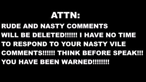 ATTN - RUDE COMMENTS WILL BE DE4LETED!!!!