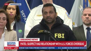 FBI Director Kash Patel on the investigation of the suspect in the National Guard shooting
