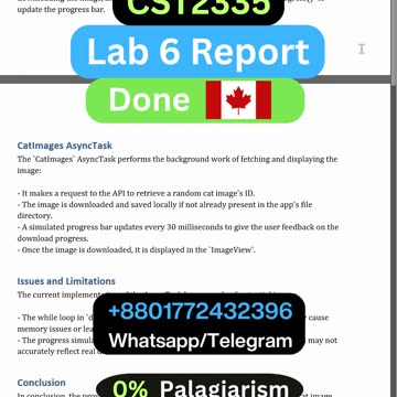 Client Work (Report) | CST2335 Lab 6 Mobile GUI Programming Programming SQLite | Algonquin College