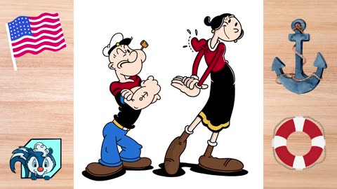 Quick Time Drawing | Popeye and Olive Oil