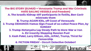 Liberty Conspiracy LIVE 10-3-25 Israel Kidnaps Sumud, Trump Kills AGAIN, EU Losing? FICTION