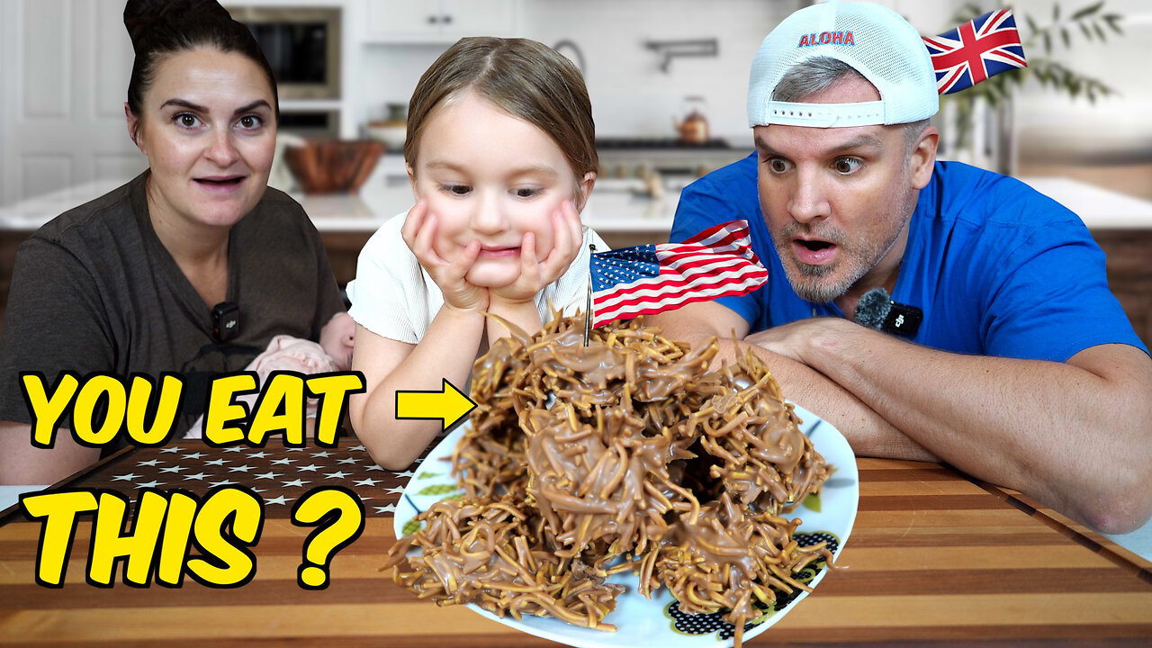 Brits Discover American Haystacks ?!?! [You Eat Hay] ?