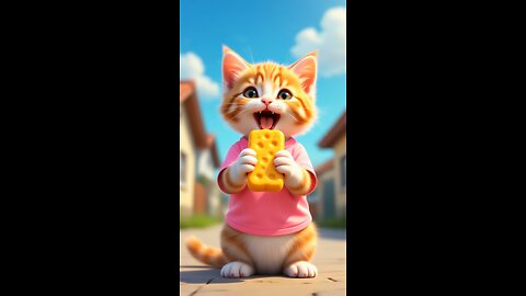yummy, cutie cat eating cheese