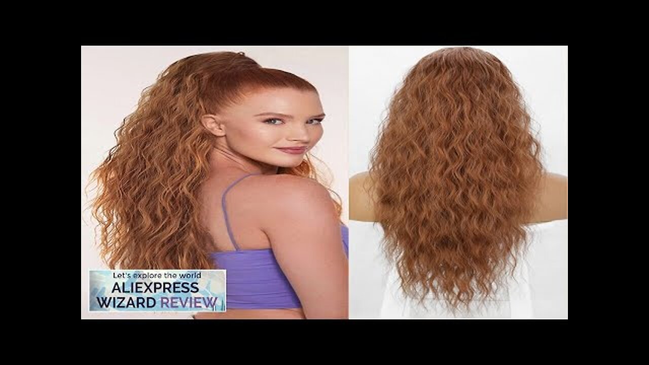 I's a wig synthetic hair extensions for women Long water wave ponytail Review