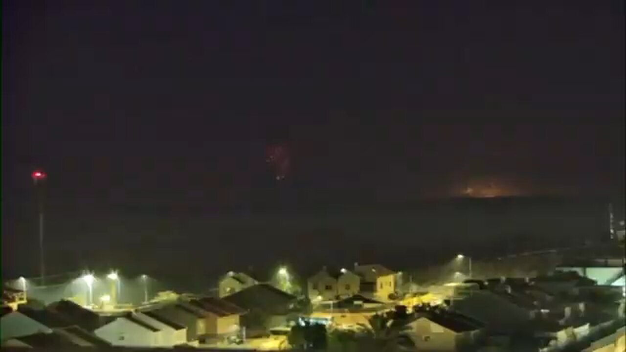 Huge blasts seen over the Gaza skyline from Southern Israel