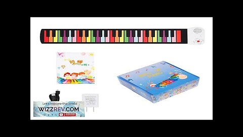 49 Keys Hand Roll Piano Portable Foldable Colorful Keyboard Hand Roll Electric Review