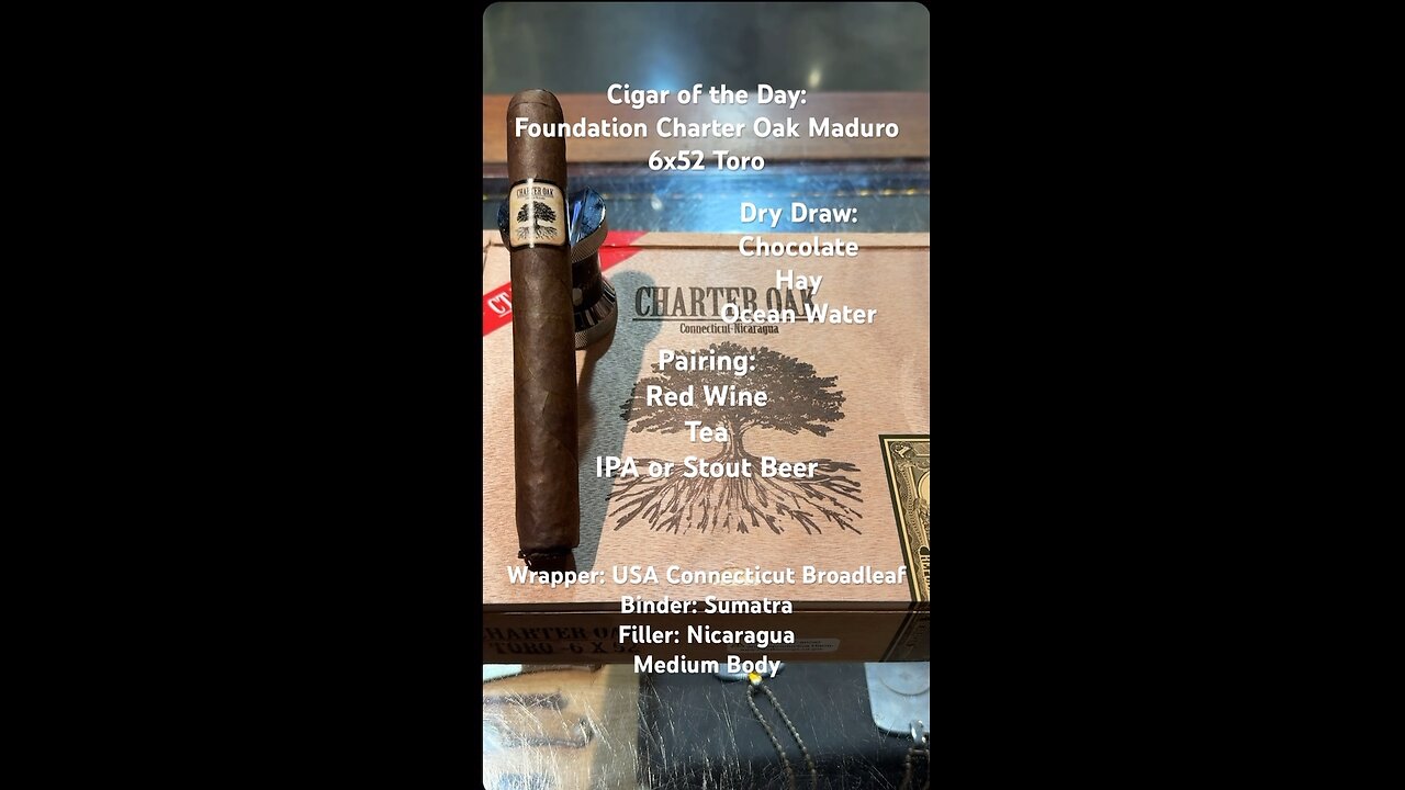 Foundation Charter Oak Maduro 6x52 Toro #Short #CigarOfTheDay #Shorts #CigarReview #Review