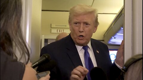 Pres. Trump Gaggles with Press on Air Force One En Route Palm Beach, FL, Feb. 6, 2026
