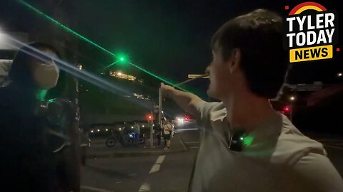 Nick Shirley threatened by Antifa saved by rooftop law enforcement