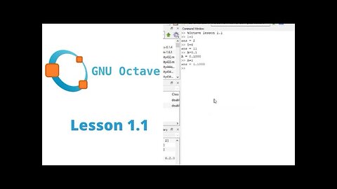 Lesson 1.1 - Octave Tutorial / Matlab Introduction to Octave