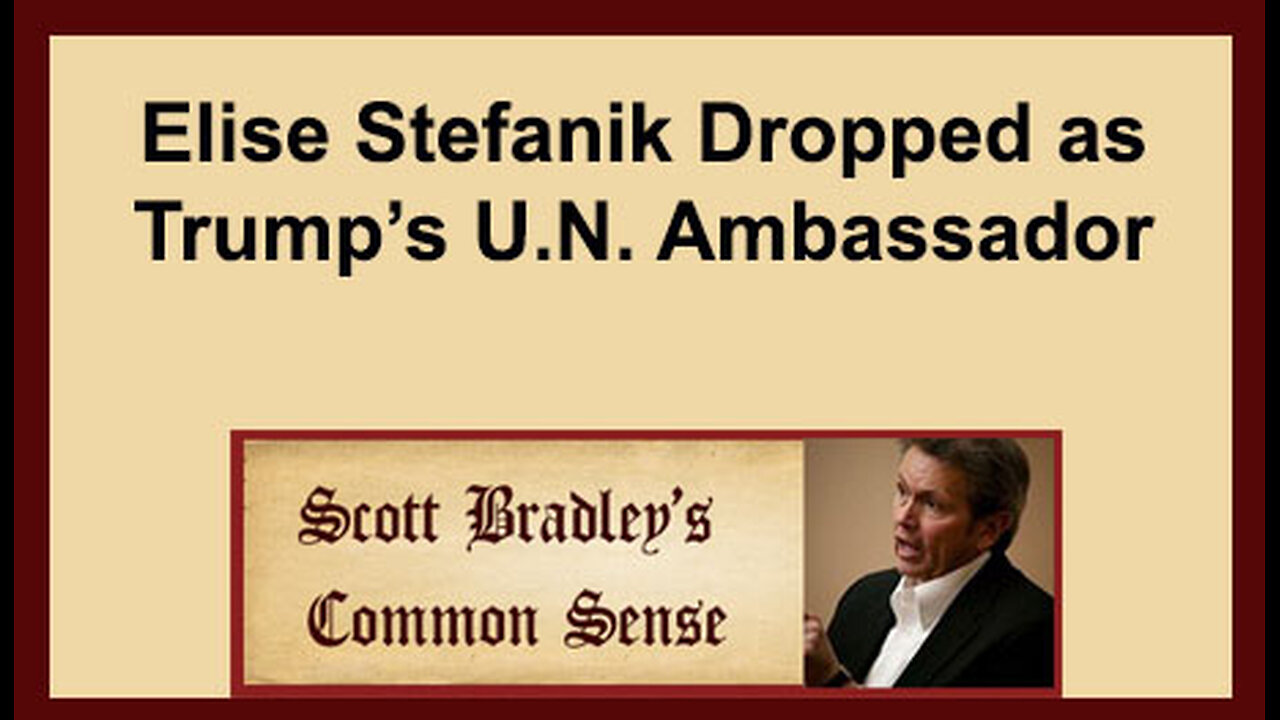 Elise Stefanik Dropped as Trump's U.N. Ambassador