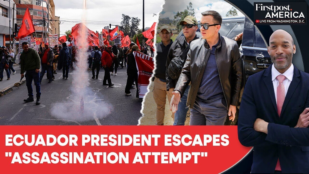 Ecuador's Noboa Faces Second Motorcade Attack Amid Fuel Protests | Firstpost America | N18G