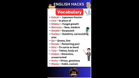 Daily use Important vocabulary words for exam 2025 65 #studyhacks123 #vocabulary #english #shorts