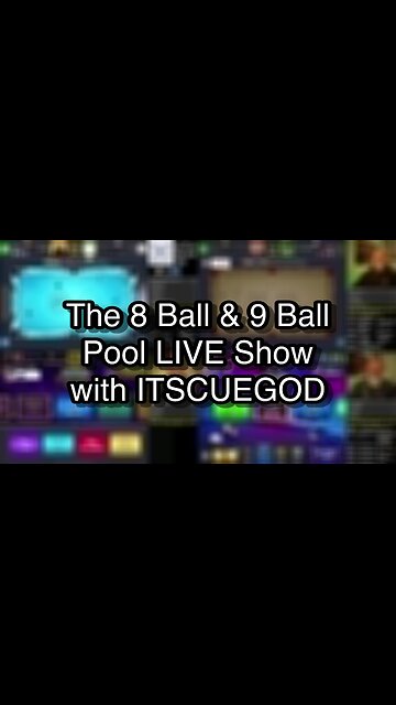 The 8 Ball & 9 Ball Pool LIVE Show with ITSCUEGOD