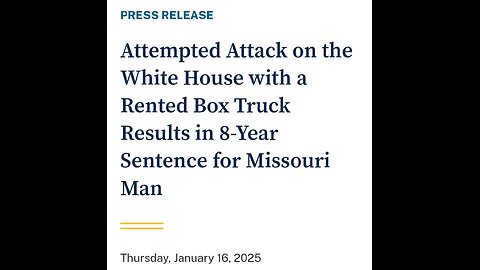 Barney Reads FBI Press Release: Sai Kandula sentenced to 8 years for white house attack.