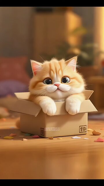 Just chillin' and lookin' cute in his cardboard kingdom #shorts