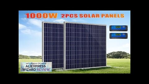 500W 1000W Solar Panel Kit Complete 12V Polycrystalline Power Portable Outdoor Rechargeable Review