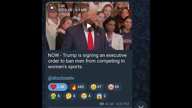 News Shorts: Trump Bans Men from Women Sports