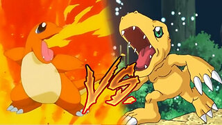 Battle of the Fire Lizards: Agumon vs. Charmander