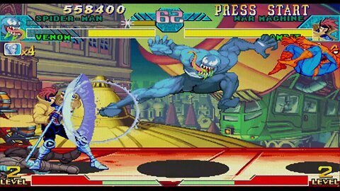 Spiderman + Venom vs War Machine + Gambit