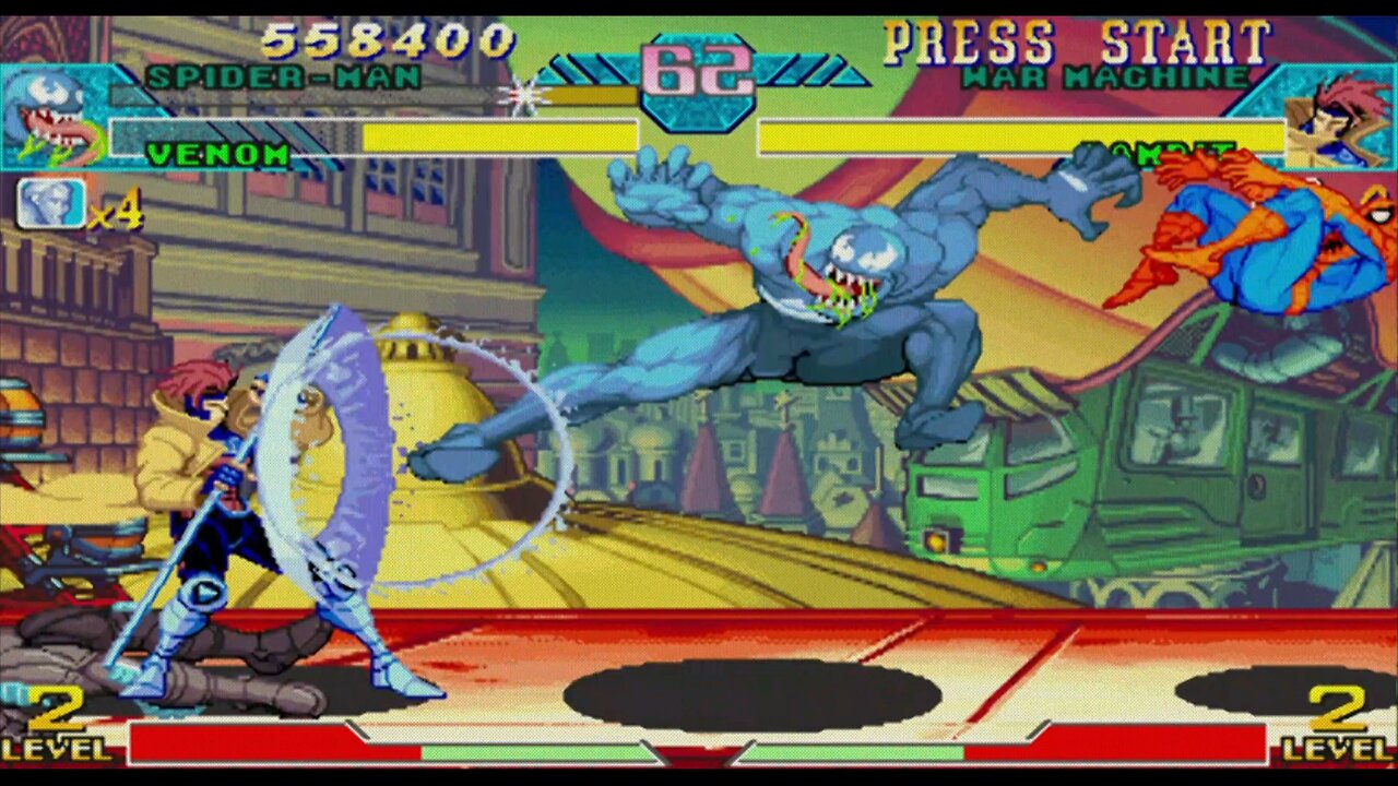 Spiderman + Venom vs War Machine + Gambit