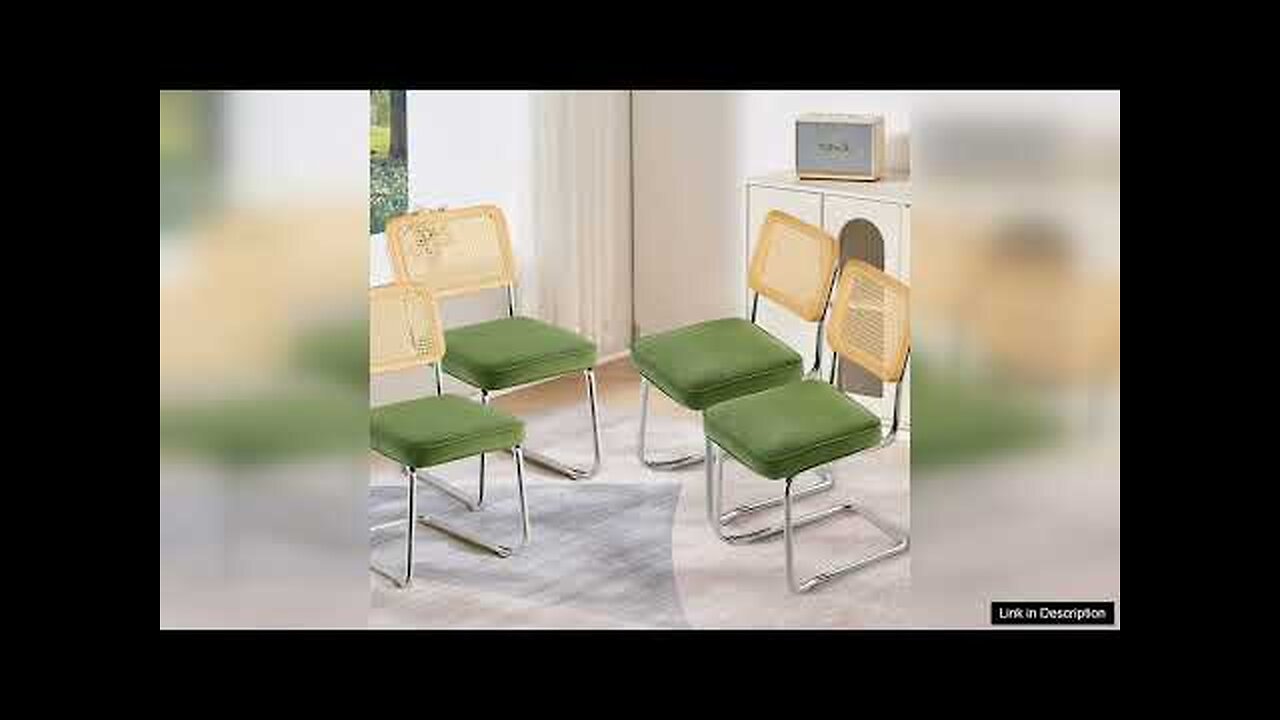 VEVOR Rattan Dining Chairs Set of 4 Mid Century Modern Dining Chair Review