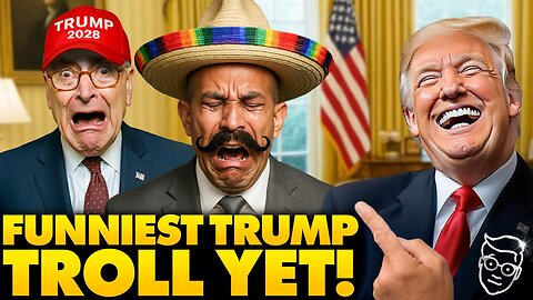 Trump Hands Democrats 'Trump 2028' Hats in the White House, Libs Cry on TV | Trolled With Spicy Meme