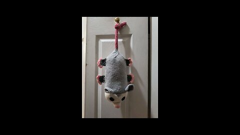 Amigurumi Opossum Bag Holder