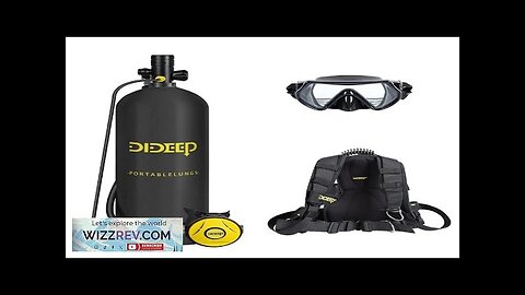 DIDEEP 4L Scuba Diving Tank Upgrade Pressure Gauge Diving Vest Bag Oxygen Review