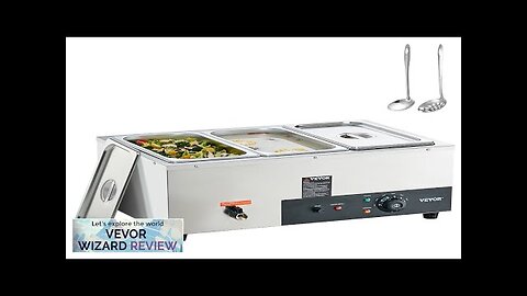 VEVOR 3-Pan Commercial Food Warmer 3 x 8QT Electric Steam Table 1500W Review