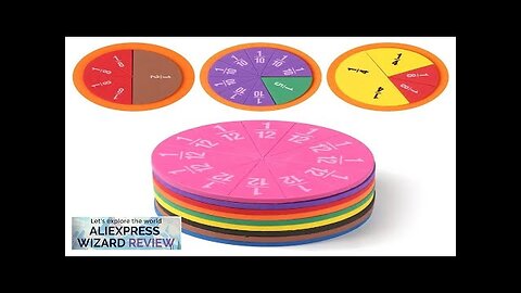 51Pcs Fractions Math Teaching Tool EVA Round Shape Instrument Kids Montessori Early Review