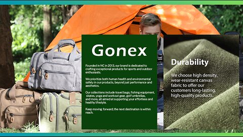 Gonex Canvas Duffle Bag for Travel 50L