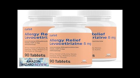 Curist Generic Levocetirizine Dihydrochloride 5mg Bulk (270 Tablets) Allergy Pills 24 Hour Review