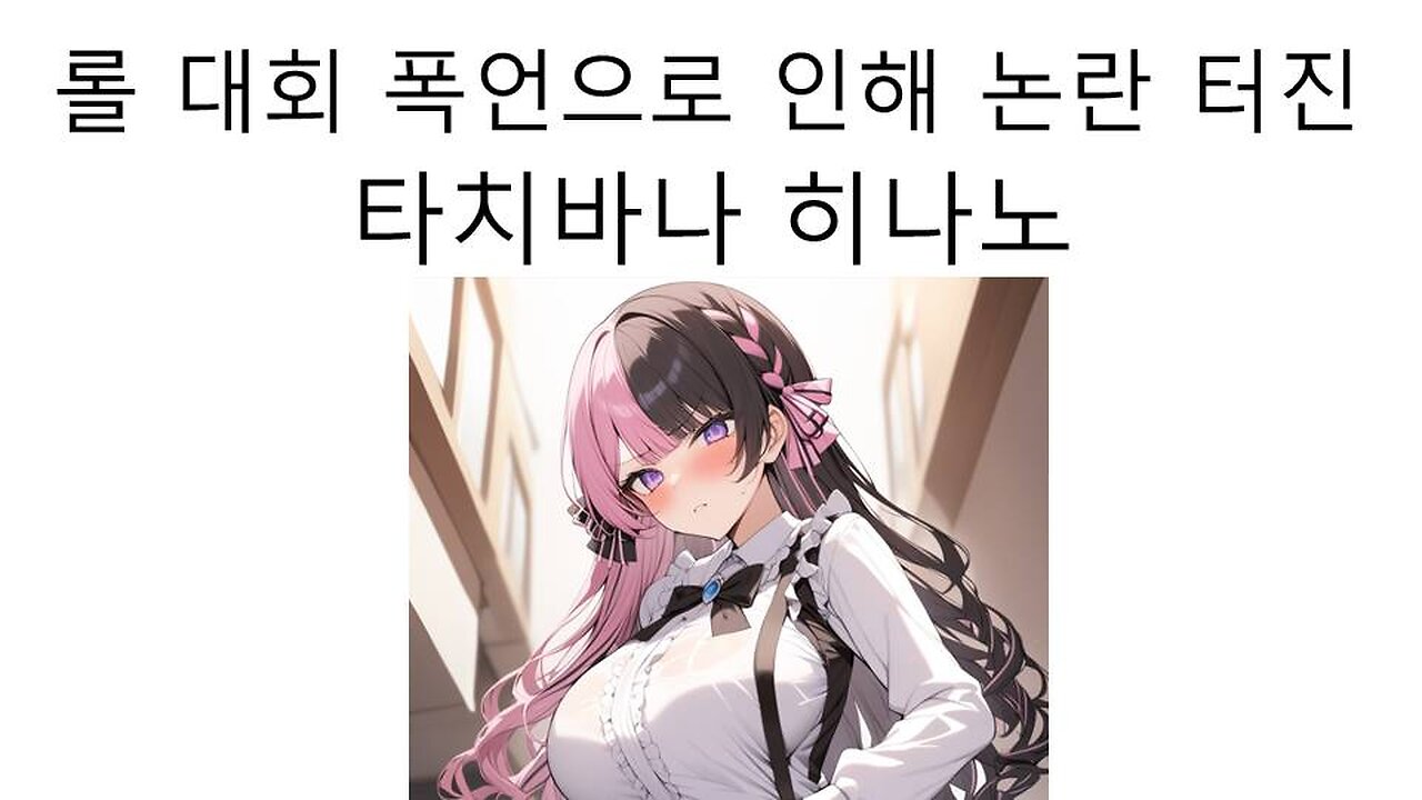 브이스포 타치바나 히나노 롤 대회 폭언 논란