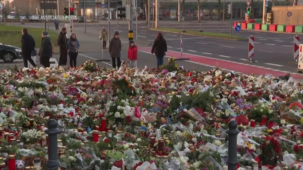 Flowers for victims of Magdeburg attack in Germany