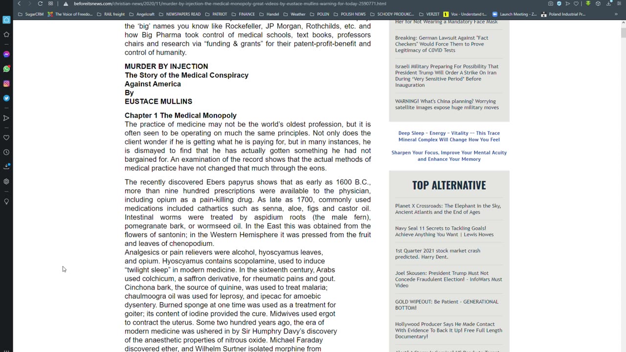 Murder By Injection! The Medical Monopoly! Great Videos By Eustace Mullins.