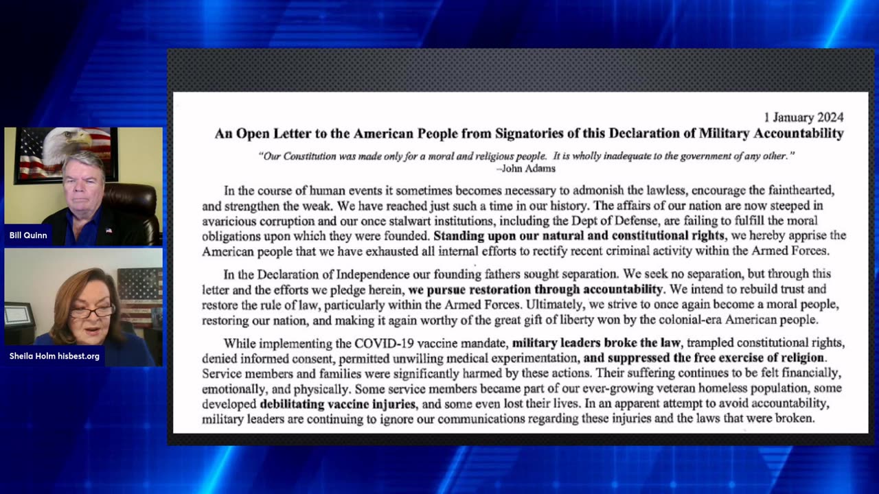 Sheila Holm – Why have hundreds of Ranking Military been ordered to Quantico next week?