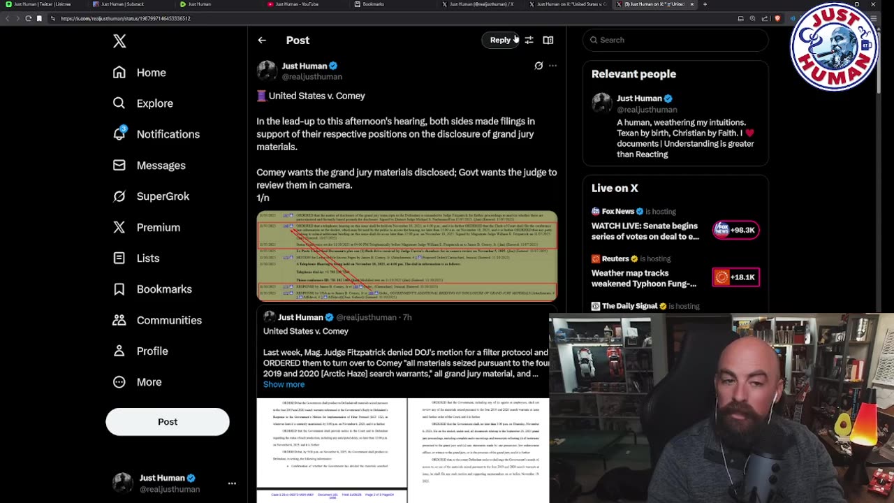Judge in Comey Case to Review Grand Jury Material and Proceedings