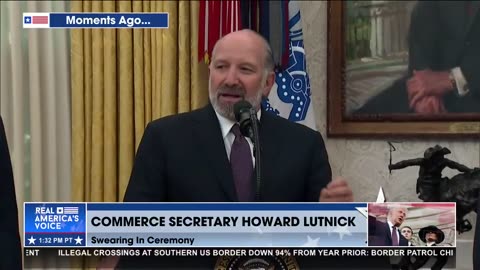 LUTNICK SPEAKS IN THE OVAL OFFICE