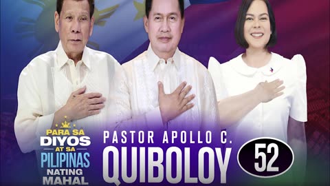 The campaign jingle of Pastor Apollo C. Quiboloy focuses on fighting corruption in the Philippines