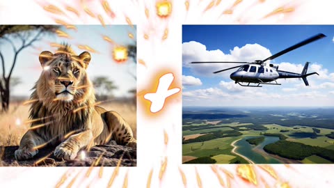 Hybrid animal video | Fusion of lion and helicopter | The Fusion King #shorts #shortsviral #fusion