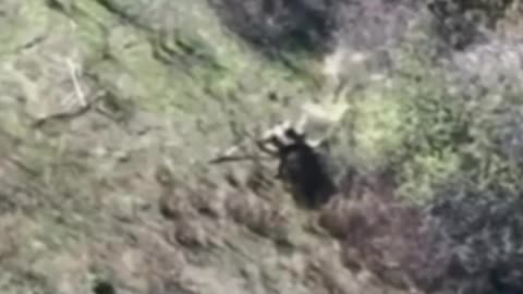 Russian Soldier is Obliterated by Drone Strike