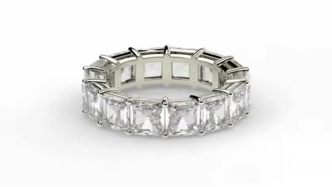 Timeless Emerald Cut Eternity Ring - www.eternityus.com